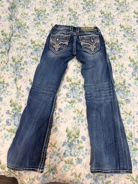 Rock Revival Women’s Bootcut Jeans - Dark Blue waist 26” Hettie/boot cut.